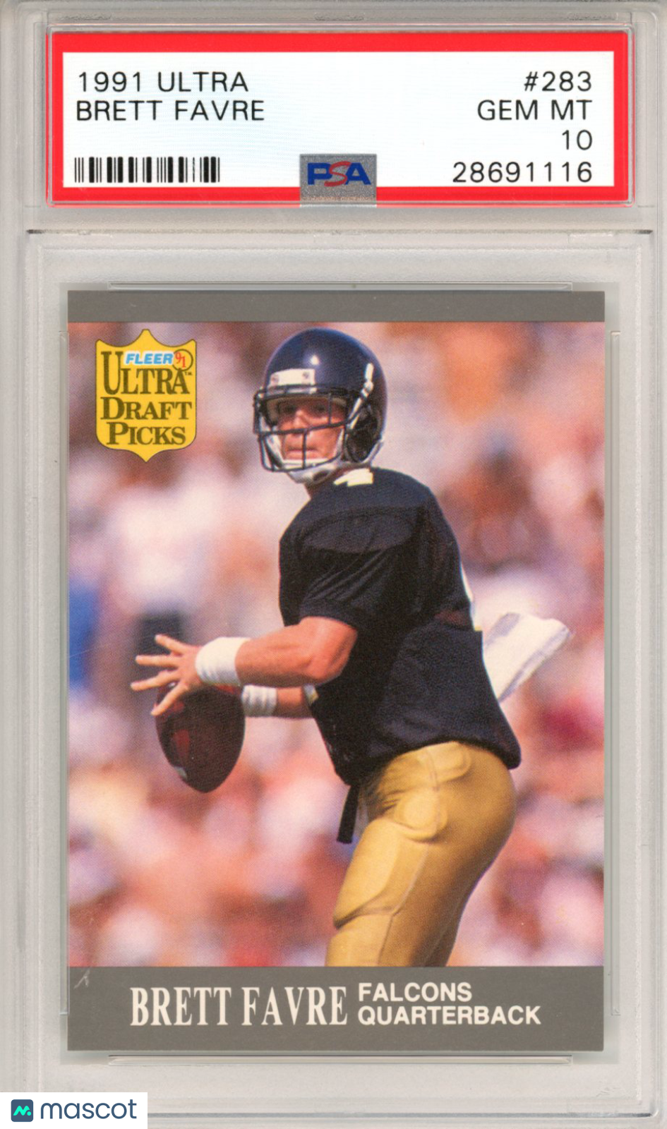 1991 Ultra Brett Favre #283 PSA 10 - Graded Sports Cards