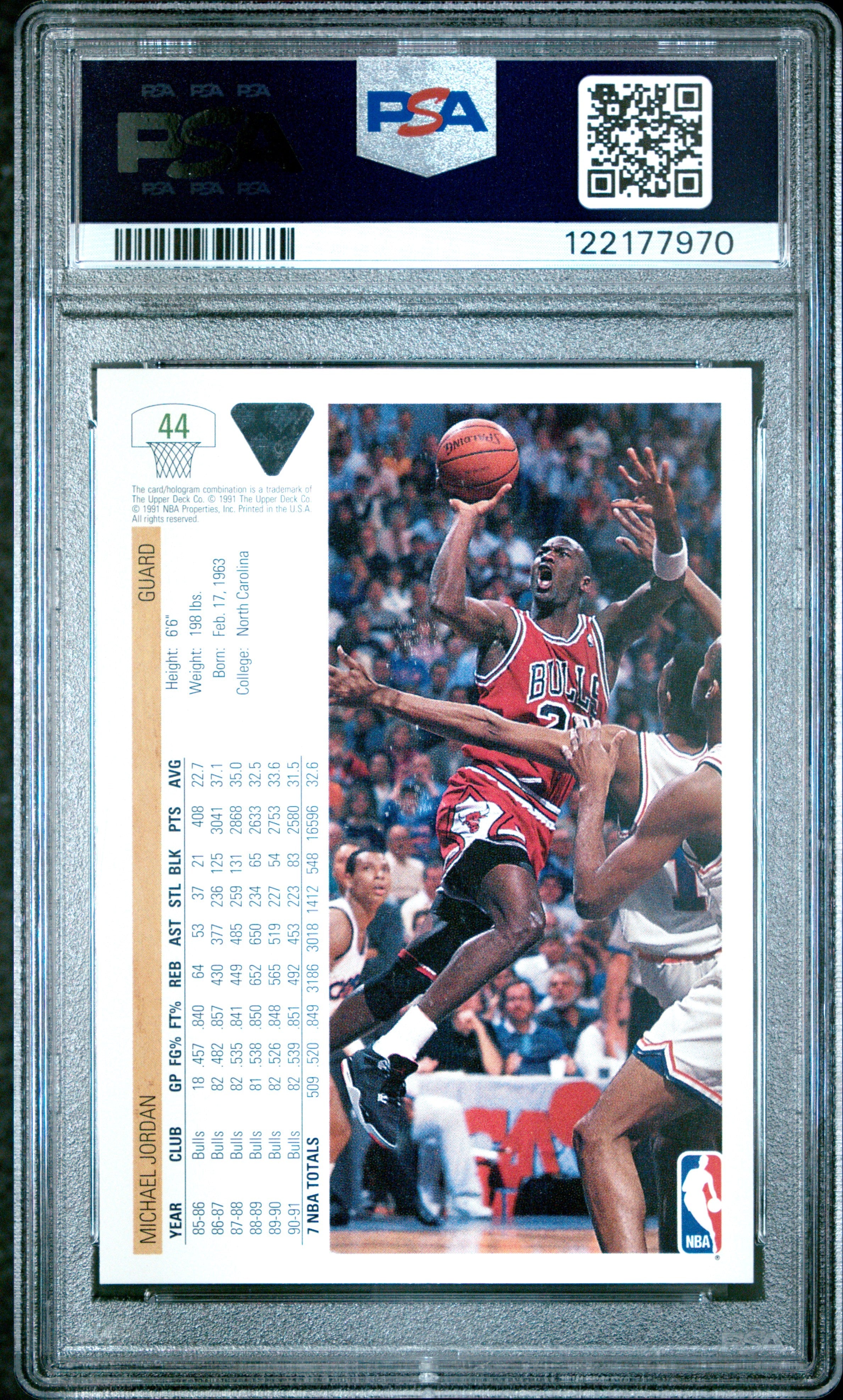 1991 Upper Deck Michael Jordan #44 PSA 9 MINT Chicago Bulls - Graded Sports Cards