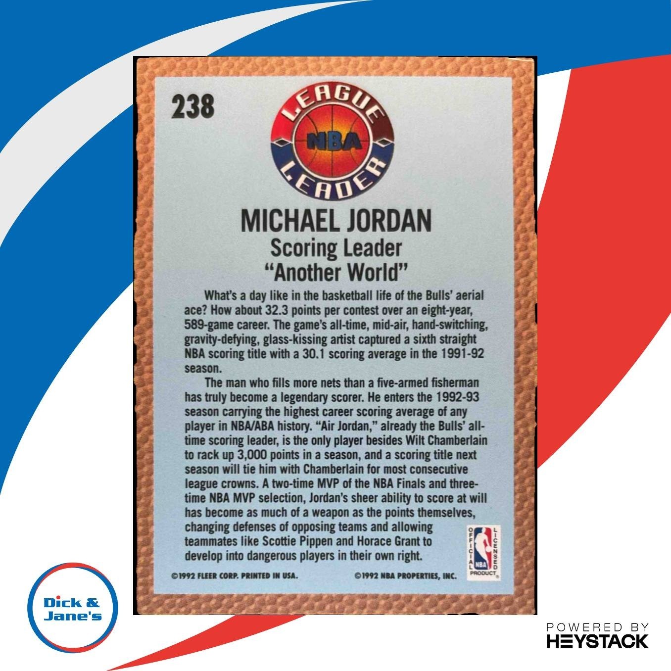 1992-93 Fleer Michael Jordan #238 Chicago Bulls - Sports Cards