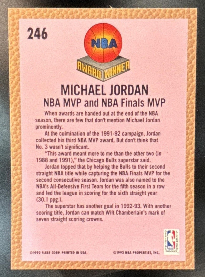 1992-93 Fleer Michael Jordan #246 Chicago Bulls - Sports Cards