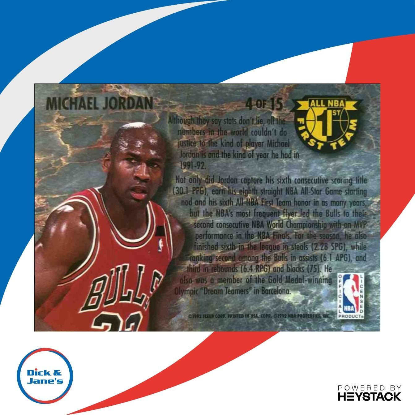 1992-93 Fleer Ultra Michael Jordan All NBA #4 Chicago Bulls - Sports Cards