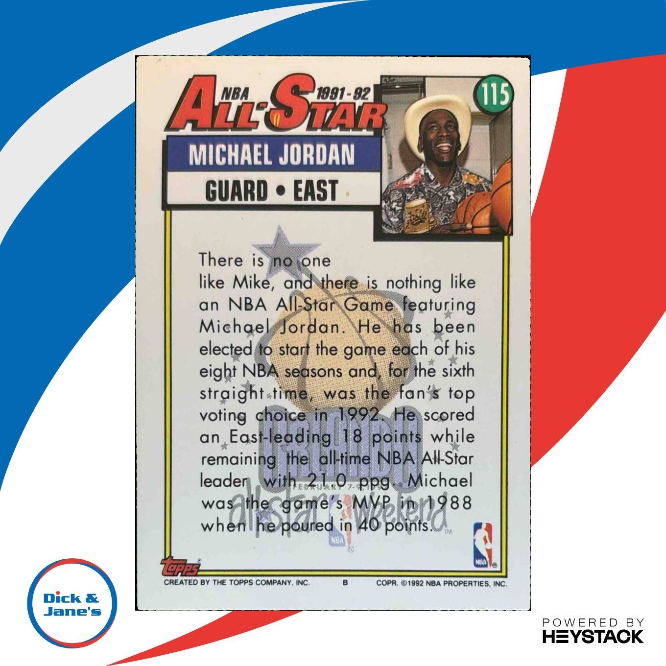 1992-93 Topps Michael Jordan #115 Chicago Bulls - Sports Cards