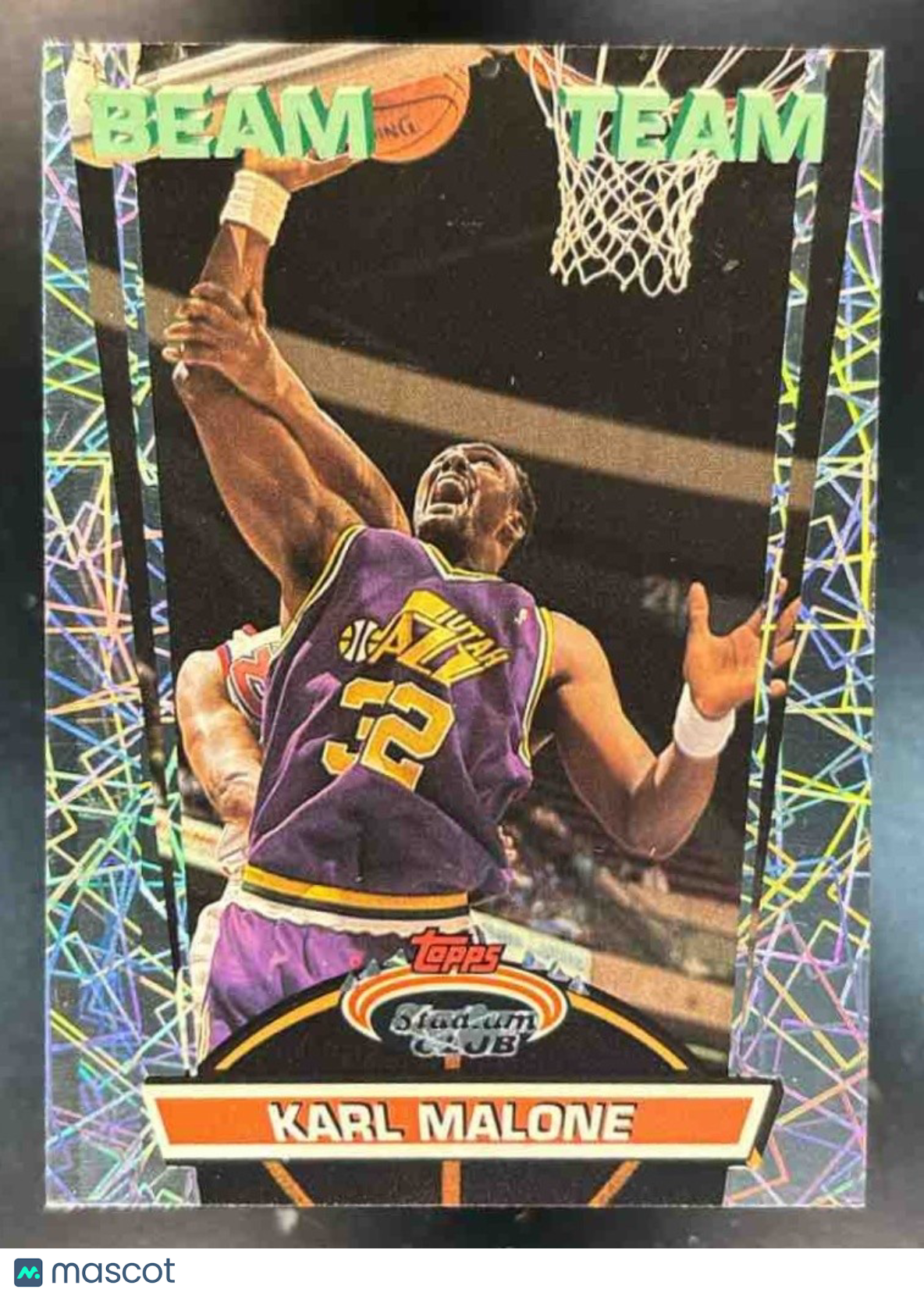 1992-93 Topps Stadium Club Karl Malone Beam Team #17 Utah Jazz - Sports Cards