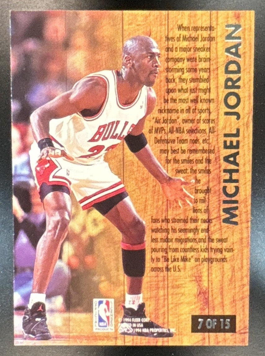 1993-94 Fleer Ultra Michael Jordan Famous Nicknames #7 Chicago Bulls - Sports Cards
