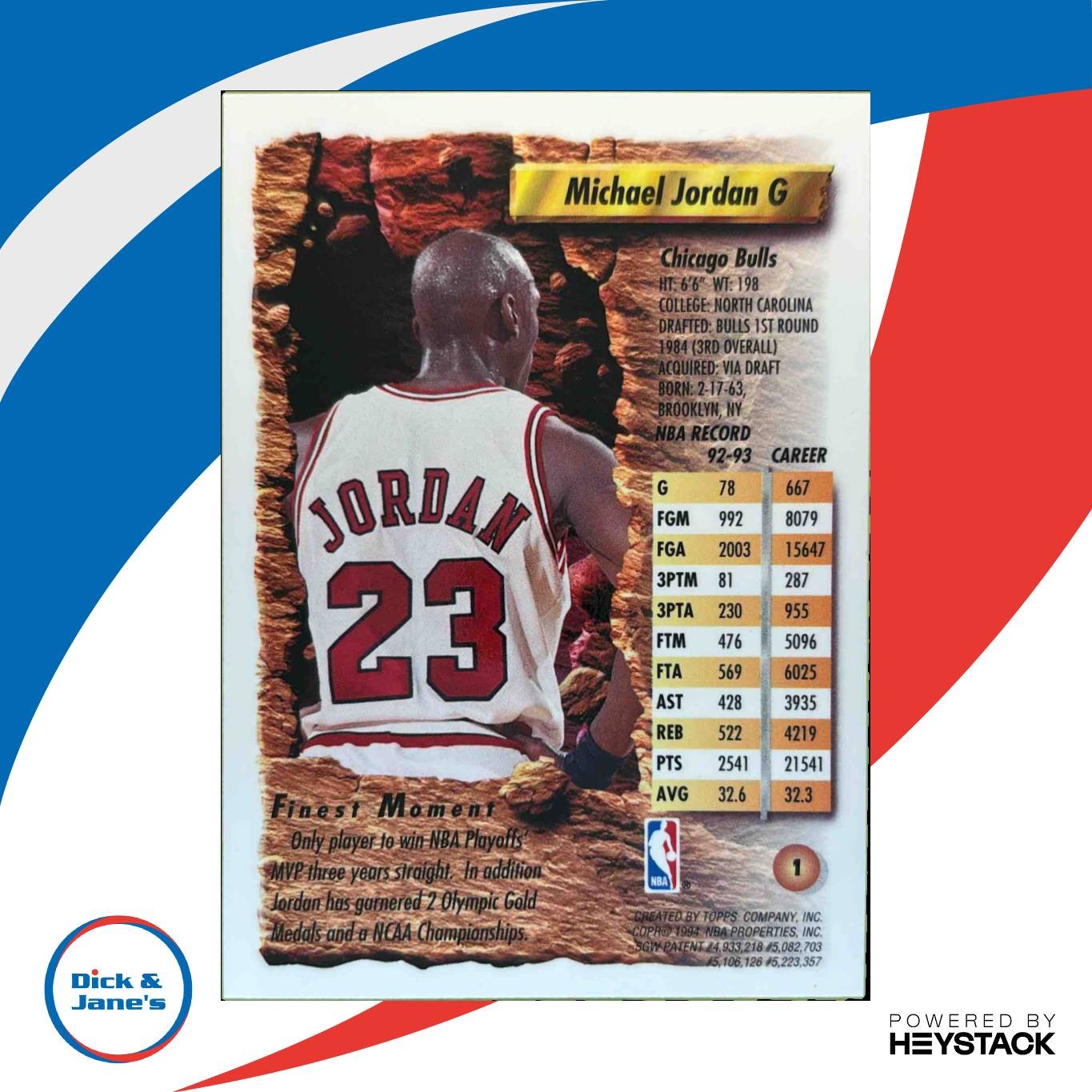 1993-94 Topps Finest Michael Jordan #1 Chicago Bulls - Sports Cards