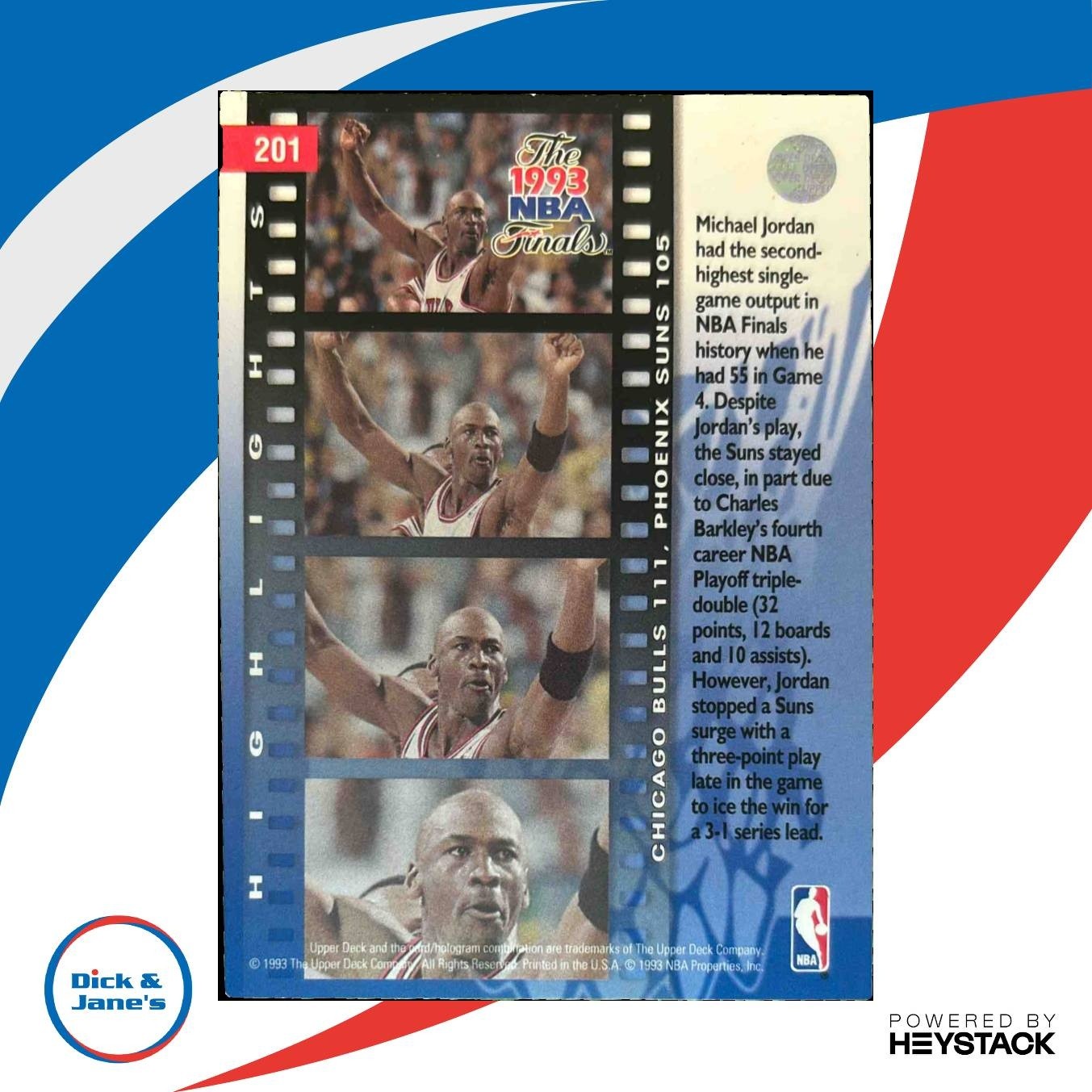 1993-94 Upper Deck Michael Jordan #201 Chicago Bulls - Sports Cards