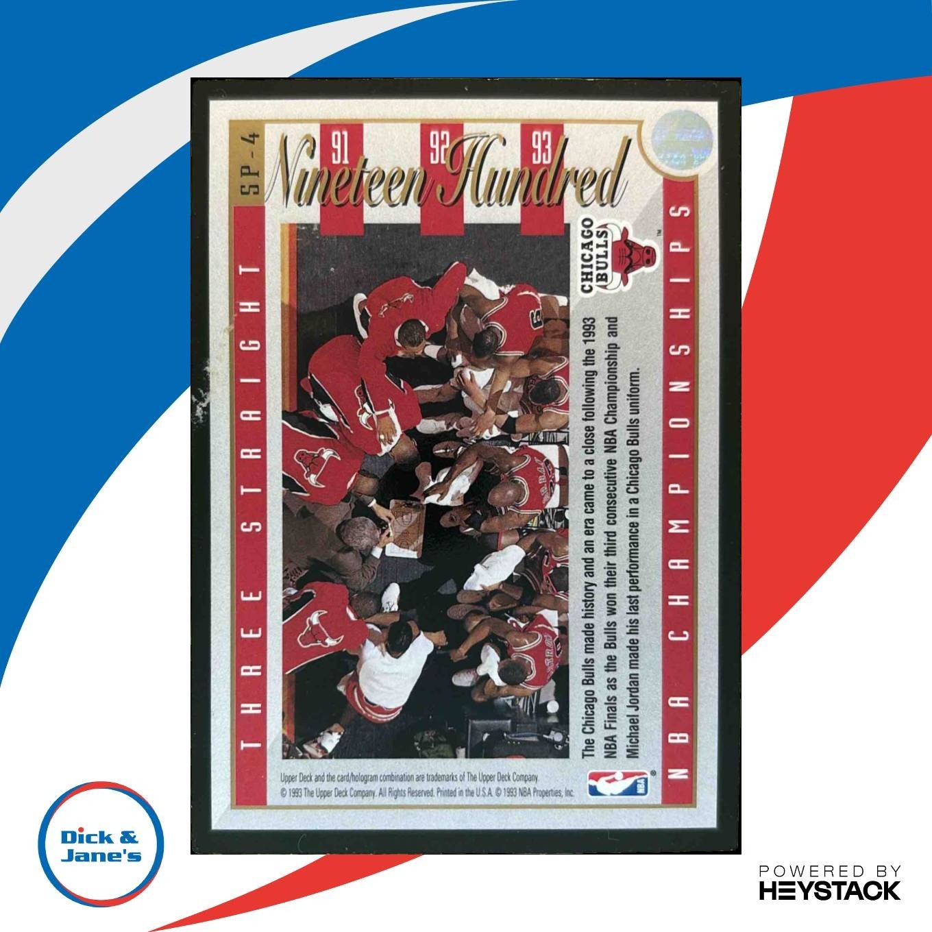 1993-94 Upper Deck Michael Jordan Promo Inserts #SP-4 Chicago Bulls - Sports Cards