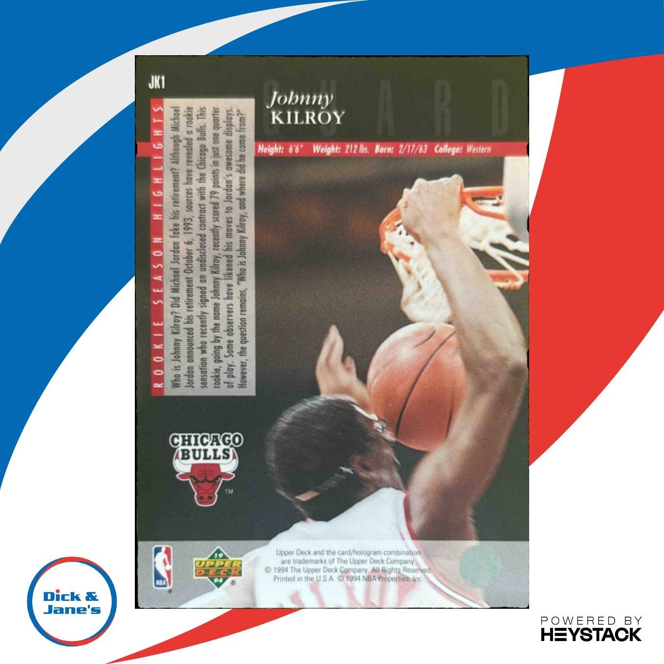 1993-94 Upper Deck Special Edition Michael Jordan ALTER EGO Johnny Kilroy Bulls - Sports Cards