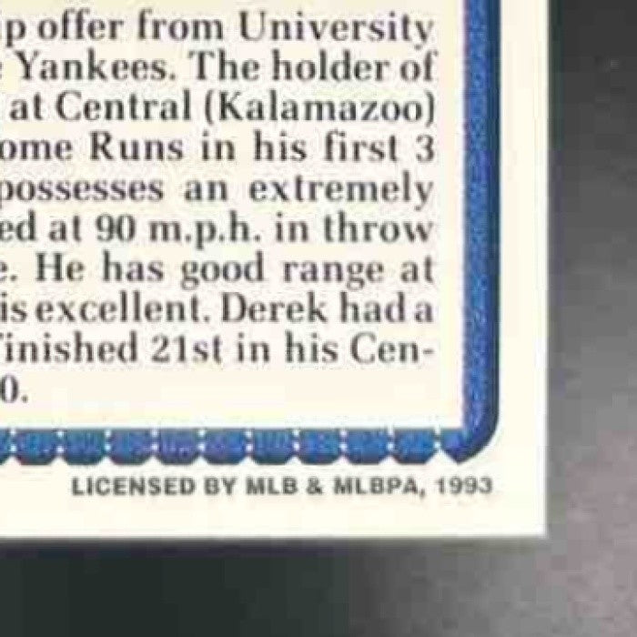 1993 Topps Derek Jeter #98 RC New York Yankee - Sports Cards