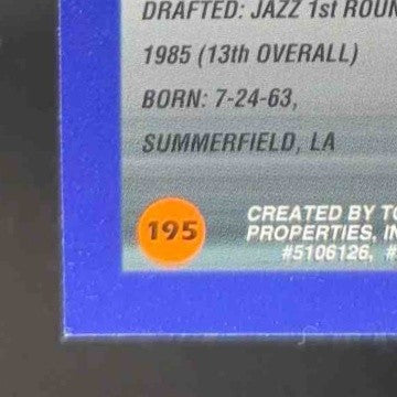 1994-95 Topps Finest Karl Malone Refractor #195 Utah Jazz - Sports Cards