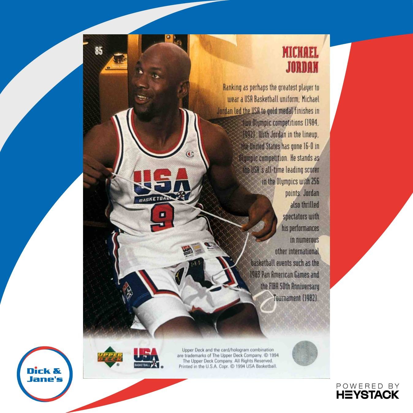 1994-95 Upper Deck USA Michael Jordan Gold Medal #85 - Sports Cards