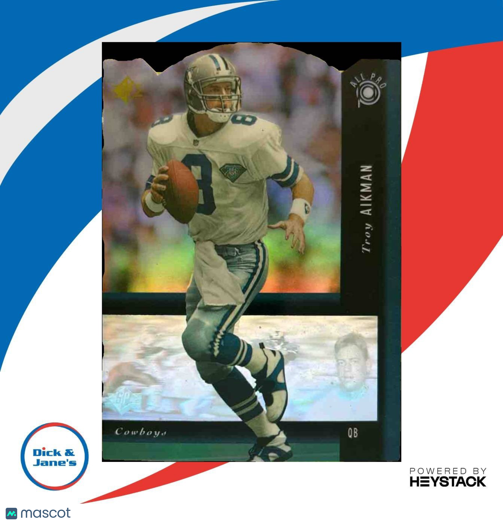 1994 SP Troy Aikman All Pro Holoviews Die Cuts #PB9 Dallas Cowboys - Sports Cards