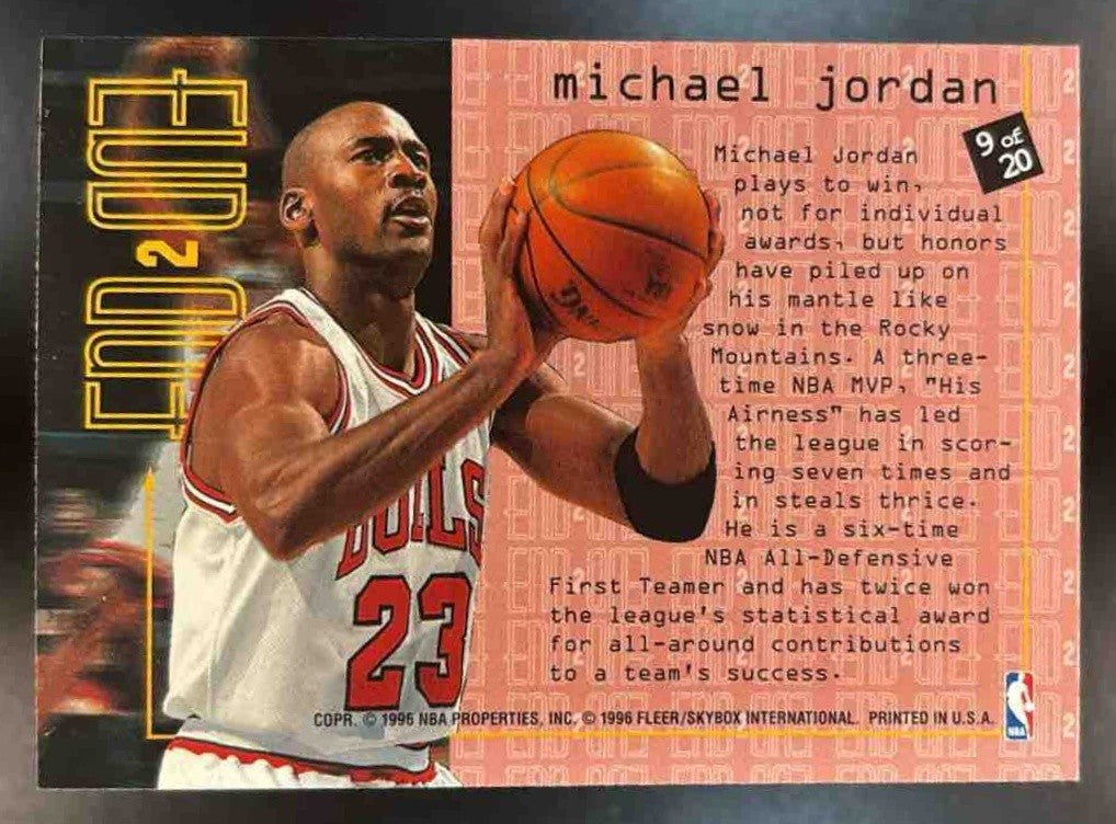 1995-96 Fleer Michael Jordan End 2 #9 Chicago Bulls - Sports Cards