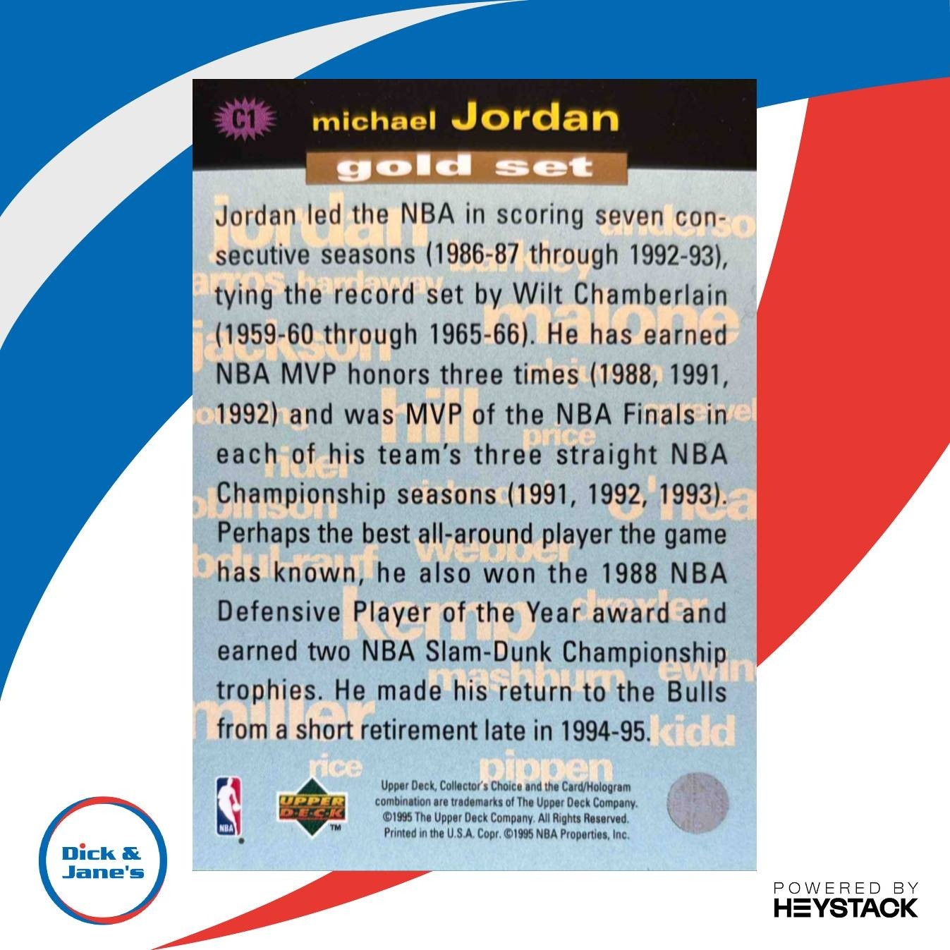 1995-96 Upper Deck Collector’s Choice Michael Jordan Crash the Game Gold Bulls - Sports Cards