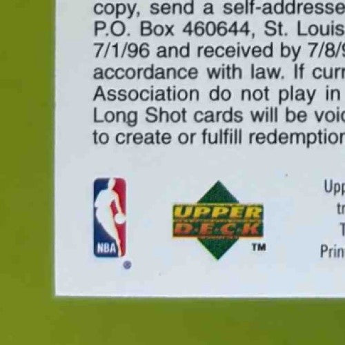 1995-96 Upper Deck Michael Jordan Predictors: Player of the Week Chicago Bulls - Sports Cards