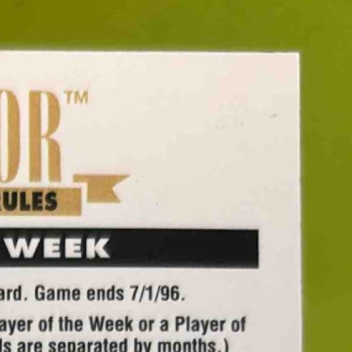 1995-96 Upper Deck Michael Jordan Predictors: Player of the Week Chicago Bulls - Sports Cards