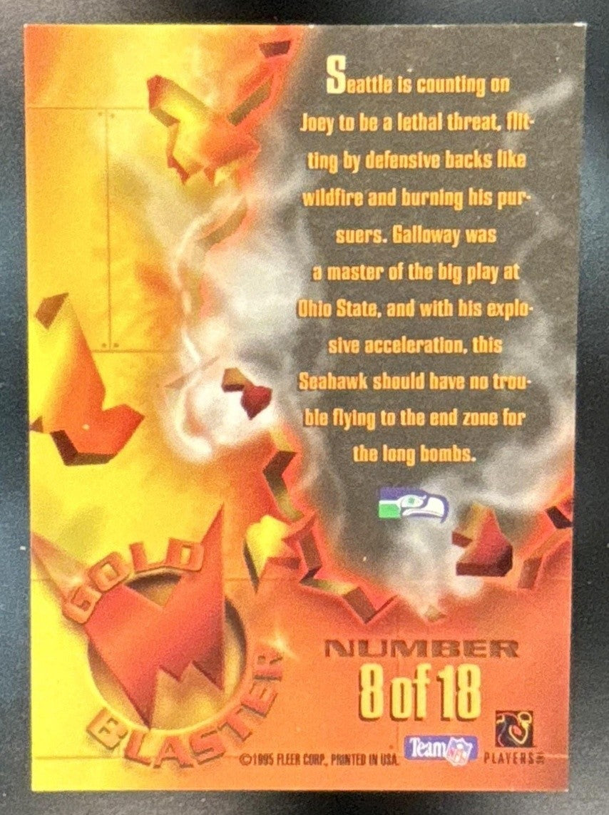 1995 Fleer Metal Joey Galloway Gold Blasters #8 RC Seattle Seahawks - Sports Cards