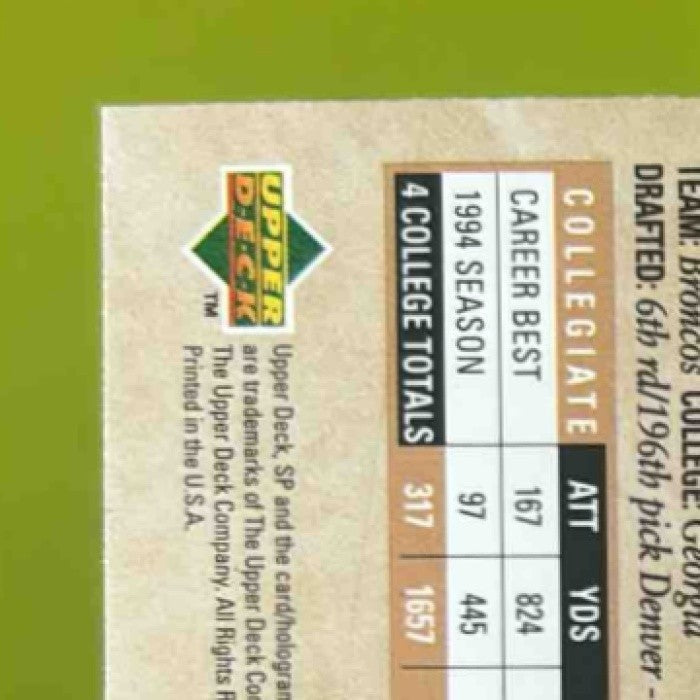 1995 SP Terrell Davis #130 RC Denver Broncos - Sports Cards