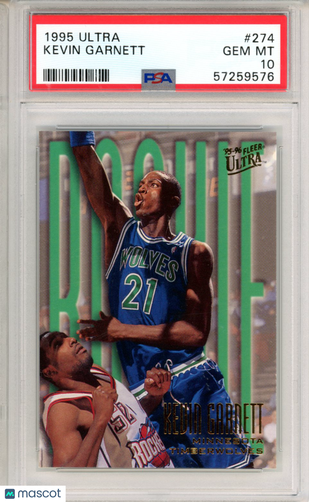 1995 Ultra Kevin Garnett #274 PSA 10 - Graded Sports Cards