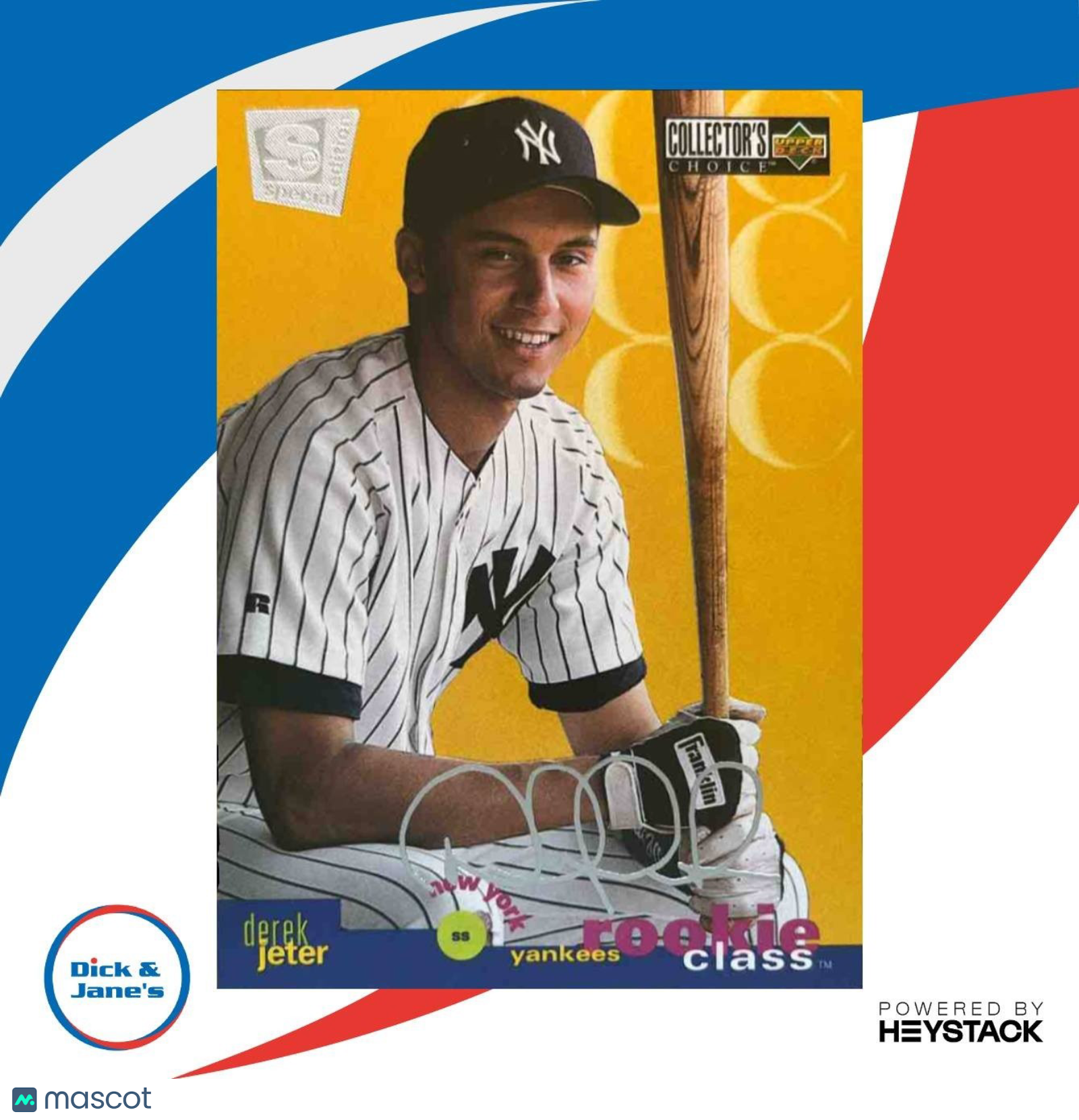 1995 Upper Deck Collector’s Choice SE Derek Jeter Silver Signature #2 RC Yankees - Sports Cards