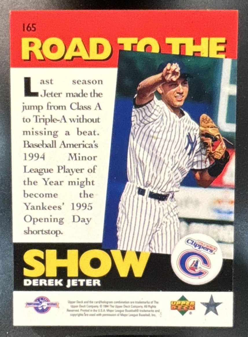 1995 Upper Deck Minor League Derek Jeter #165 RC - Sports Cards