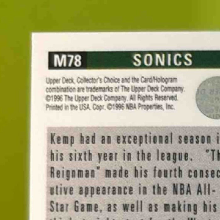 1996-97 Collector’s Choice Michael Jordan Anfernee Hardaway Shawn Kemp Mini Card - Sports Cards