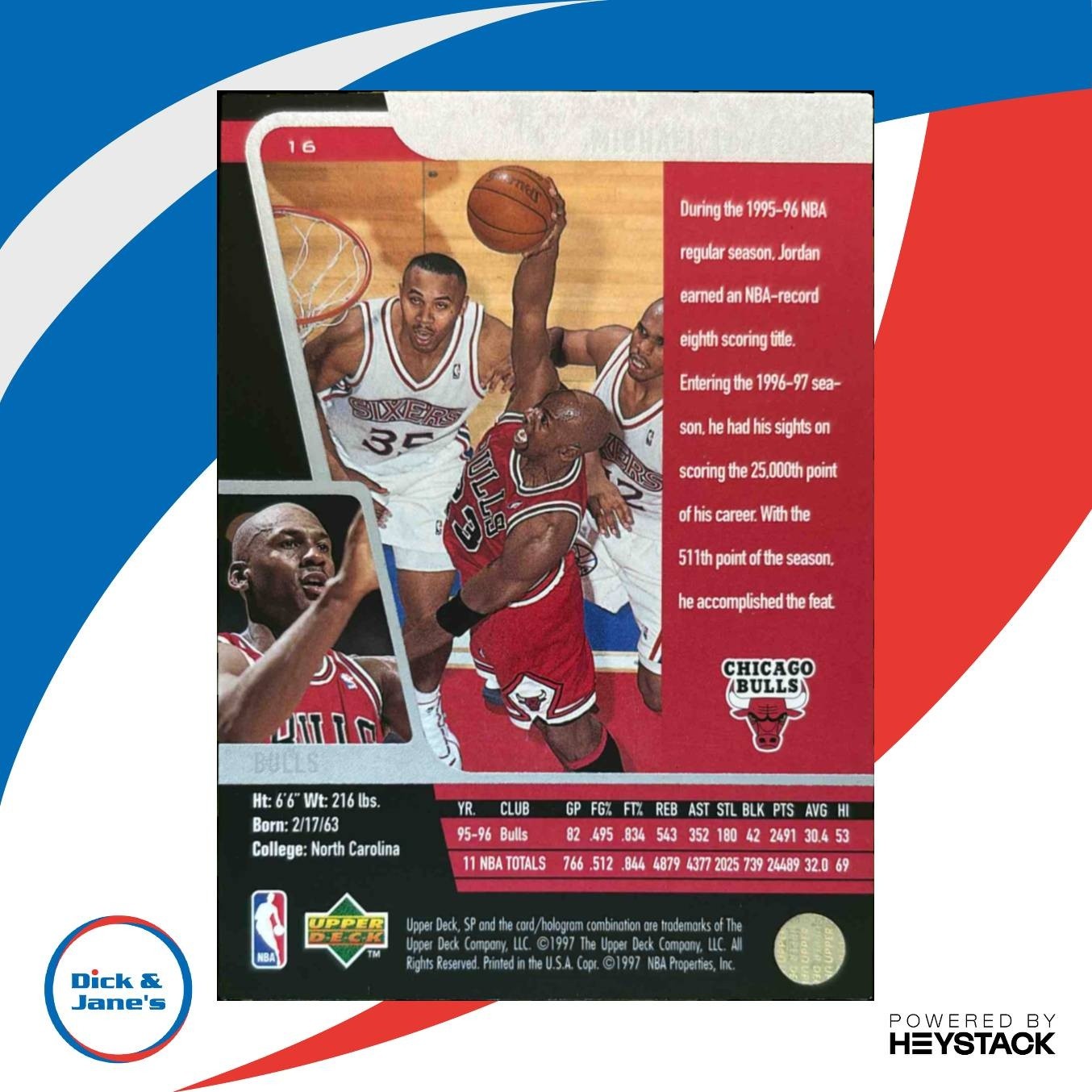 1996-97 SP Michael Jordan #16 Chicago Bulls - Sports Cards