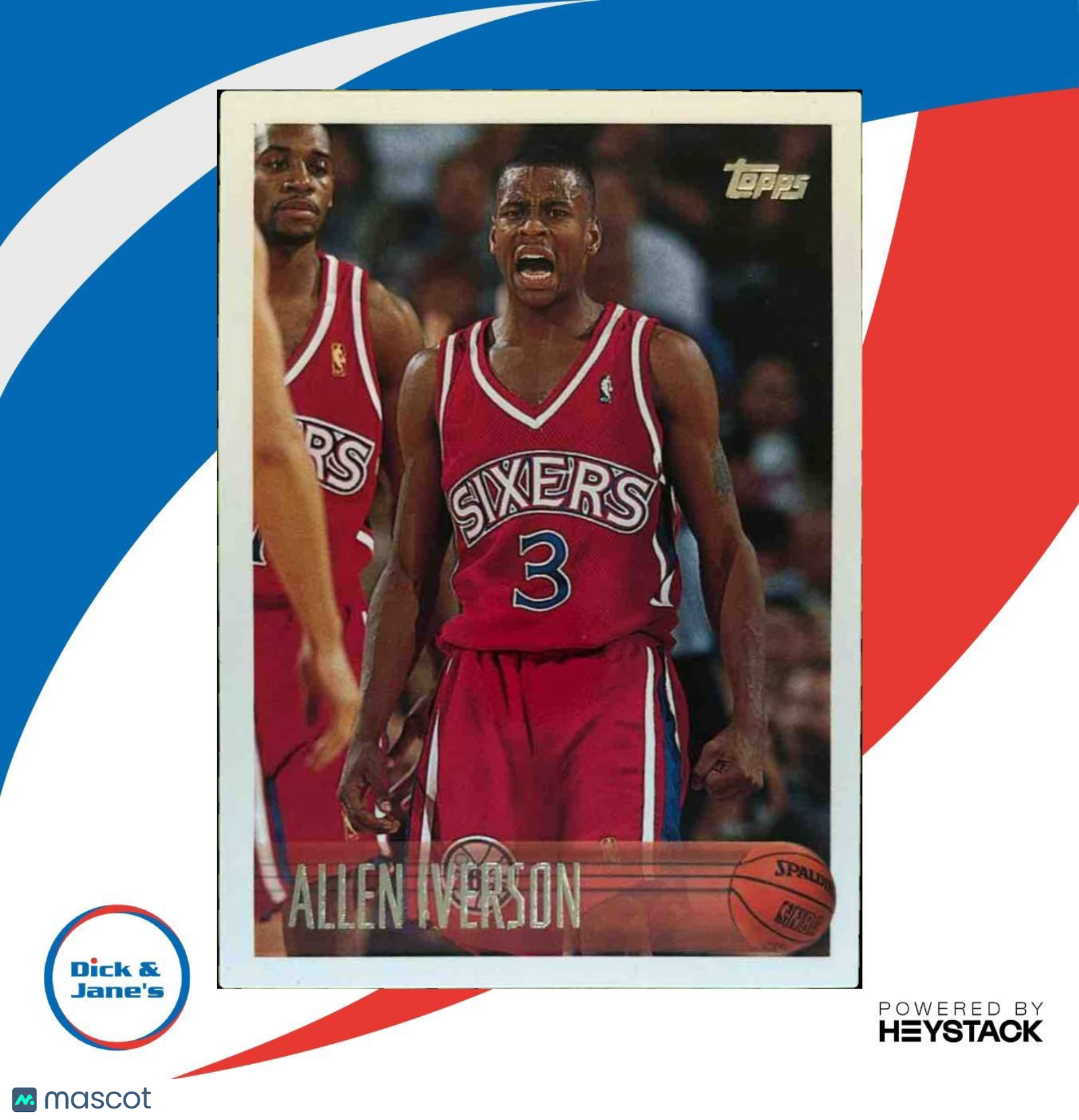 1996-97 Topps Allen Iverson #171 RC 76ers - Sports Cards