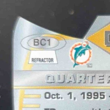 1996 Bowman ’s Best Dan Marino Cuts Refractor #BC1 Miami Dolphins - Sports Cards