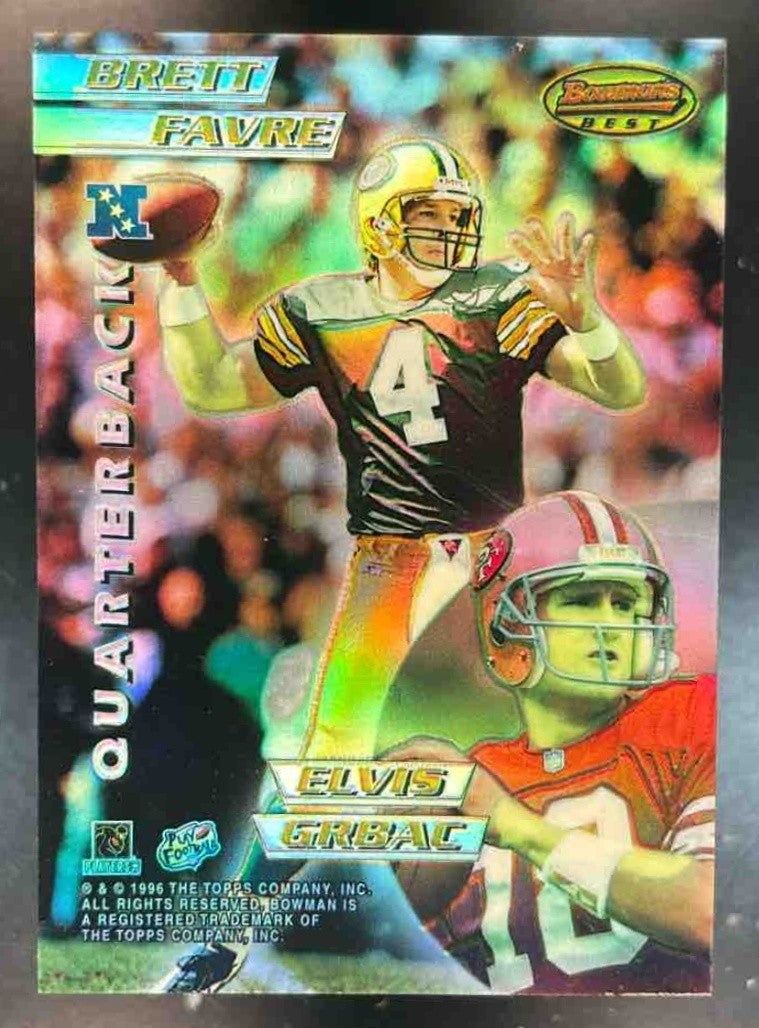 1996 Bowman’s Best Brett Favre Elvis Grbac John Elway Drew Bledsoe Mirror Images - Sports Cards