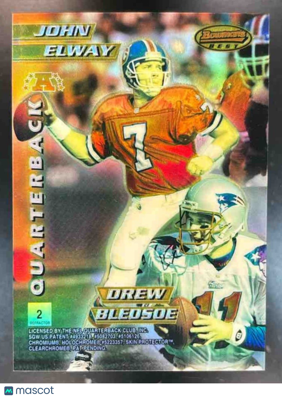 1996 Bowman’s Best Brett Favre Elvis Grbac John Elway Drew Bledsoe Mirror Images - Sports Cards