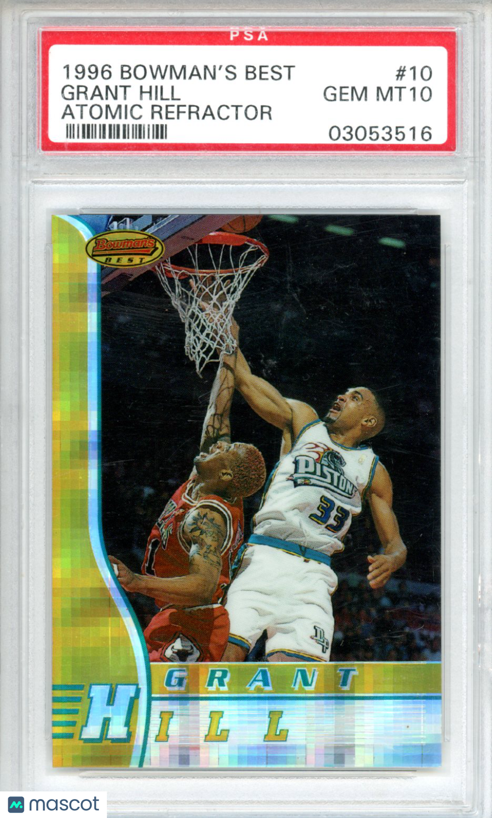 1996 Bowman’s Best Grant Hill Refractor #10 PSA 10 - Graded Sports Cards