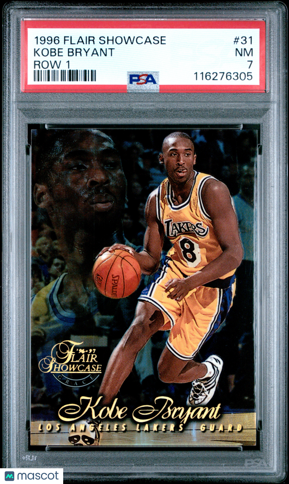 1996 Flair Showcase Kobe Bryant Row 1 #31 PSA 7 - Graded Sports Cards