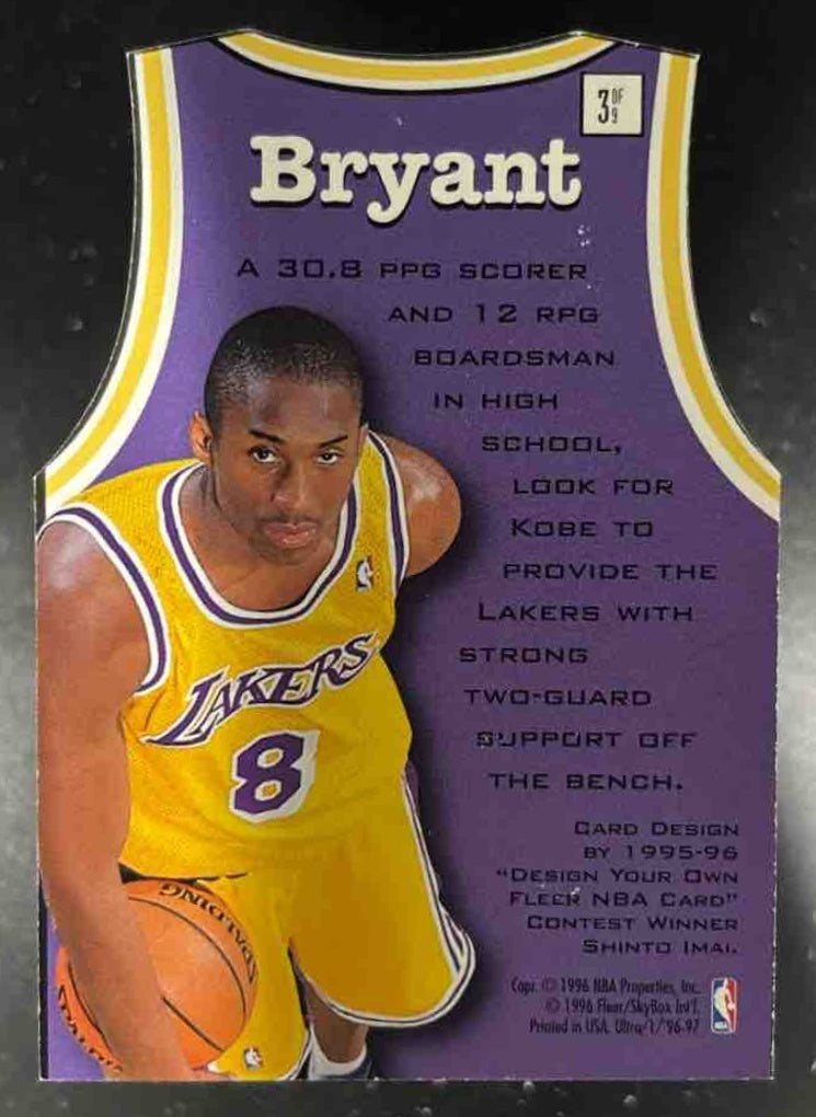 1996 Fleer Ultra Kobe Bryant Fresh Faces #3 RC Los Angeles Lakers - Sports Cards