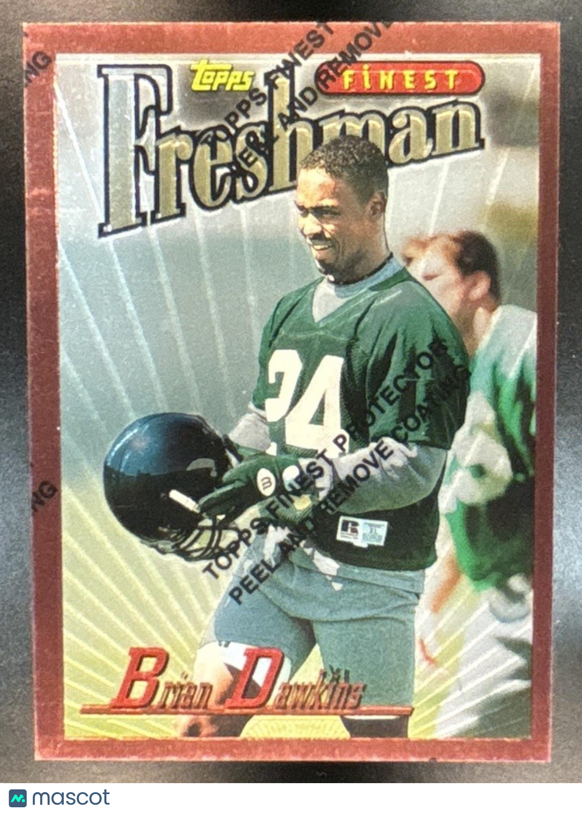 1996 Topps Finest Brian Dawkins #344 RC Philadelphia Eagles - Sports Cards