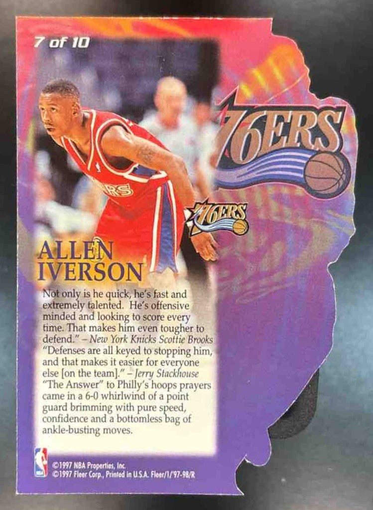 1997-98 Fleer Allen Iverson Franchise Futures #7 Philadelphia 76ers - Sports Cards