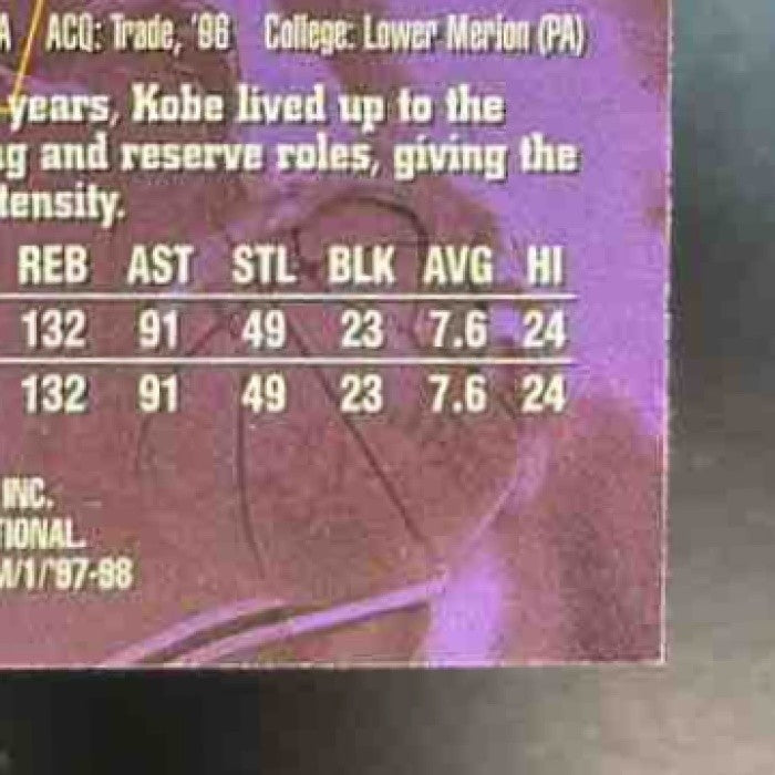 1997-98 Skybox Premium Kobe Bryant #23 Los Angeles Lakers - Sports Cards