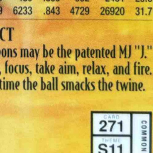 1997-98 Topps Finest Michael Jordan #271 Bronze Chicago Bulls - Sports Cards