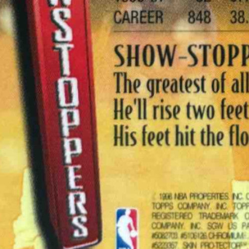 1997-98 Topps Finest Michael Jordan #271 Bronze Chicago Bulls - Sports Cards