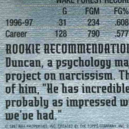 1997-98 Topps Finest Tim Duncan #101 RC San Antonio Spurs - Sports Cards