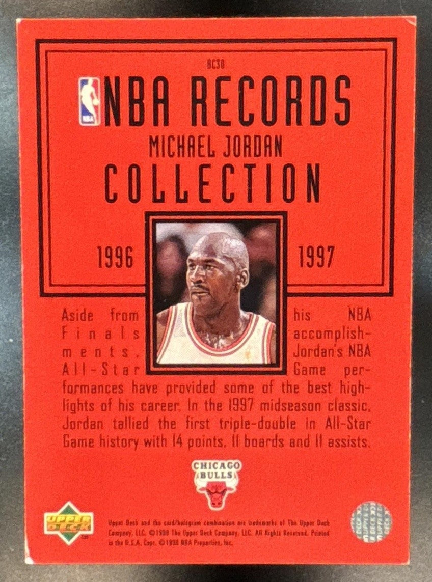 1997-98 Upper Deck Michael Jordan NBA Records Collection RC30 Chicago Bulls VGEX - Sports Cards