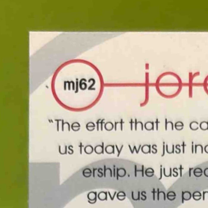 1997-98 Upper Deck Michael Jordan Tribute #MJ62 Chicago Bulls - Sports Cards