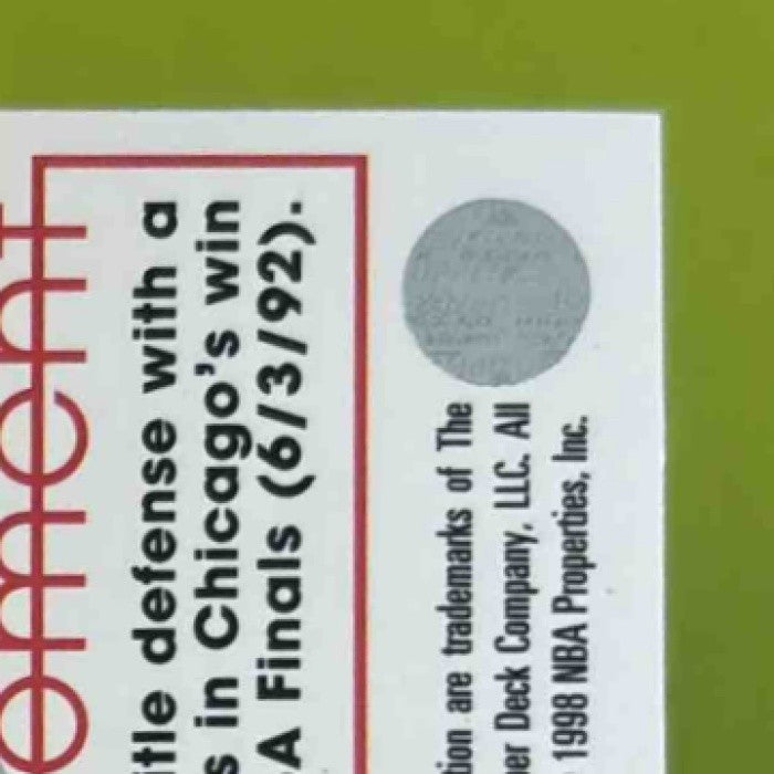 1997-98 Upper Deck Michael Jordan Tribute #MJ65 Chicago Bulls - Sports Cards