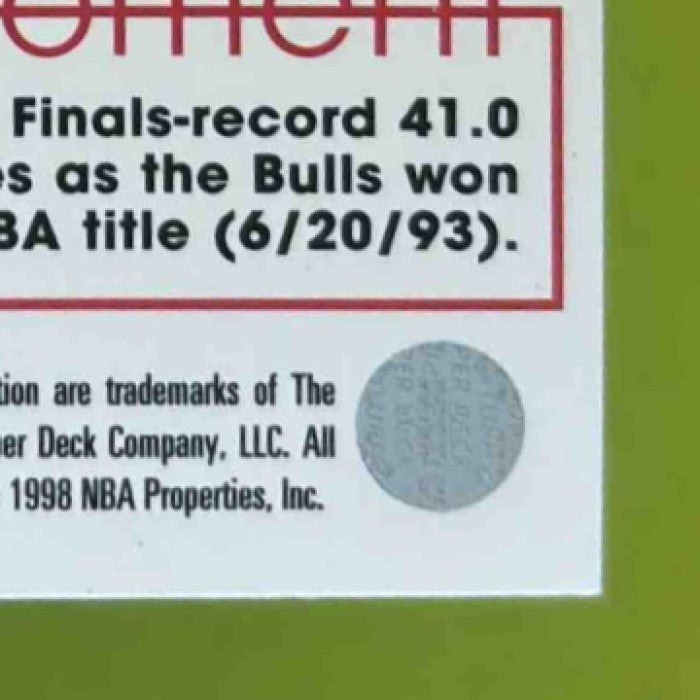 1997-98 Upper Deck Michael Jordan Tribute #MJ66 Chicago Bulls - Sports Cards