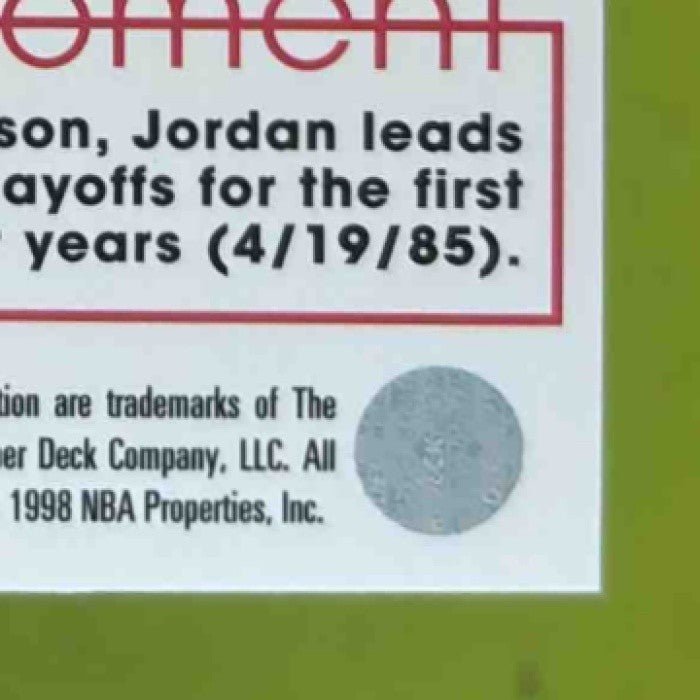 1997-98 Upper Deck Michael Jordan Tribute #MJ74 Chicago Bulls - Sports Cards