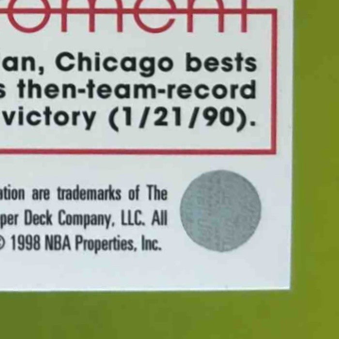 1997-98 Upper Deck Michael Jordan Tribute #MJ78 Chicago Bulls - Sports Cards