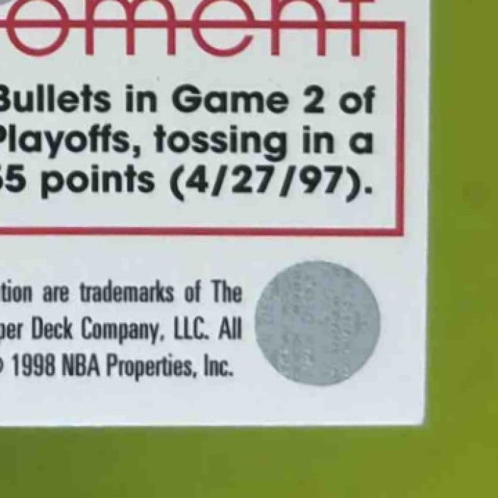 1997-98 Upper Deck Michael Jordan Tribute #MJ85 Chicago Bulls - Sports Cards