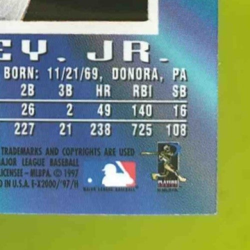 1997 Skybox E-X2000 Ken Griffey Jr. #40 Seattle Mariners - Sports Cards