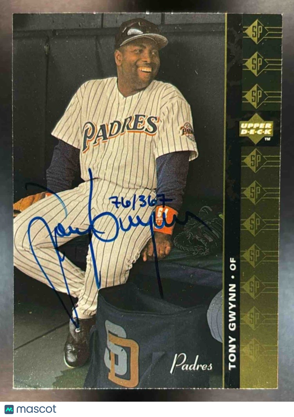1997 SP Vintage Autographs Buyback #14 Tony Gwynn 1994 SP /367 San Diego Padres - Sports Cards