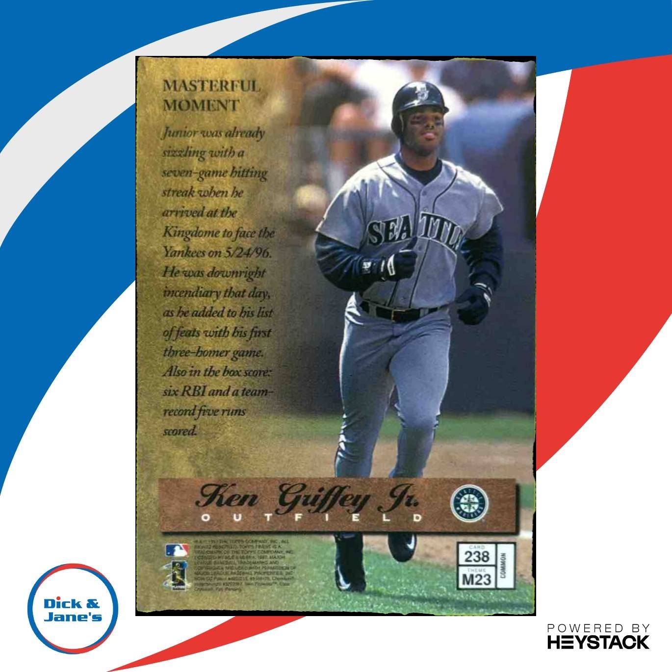 1997 Topps Finest Ken Griffey Jr. #238 Seattle Mariners - Sports Cards